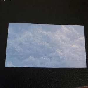 Small hand oil painted blue sky card.